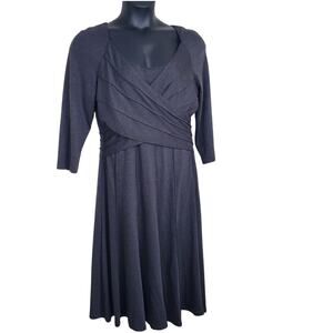 JONES NEW YORK | Cross Front Dress | Navy | Size 14